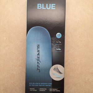Superfeet BLUE Insoles, Size C, Men 5.5 - 7, Women 6.5 - 8